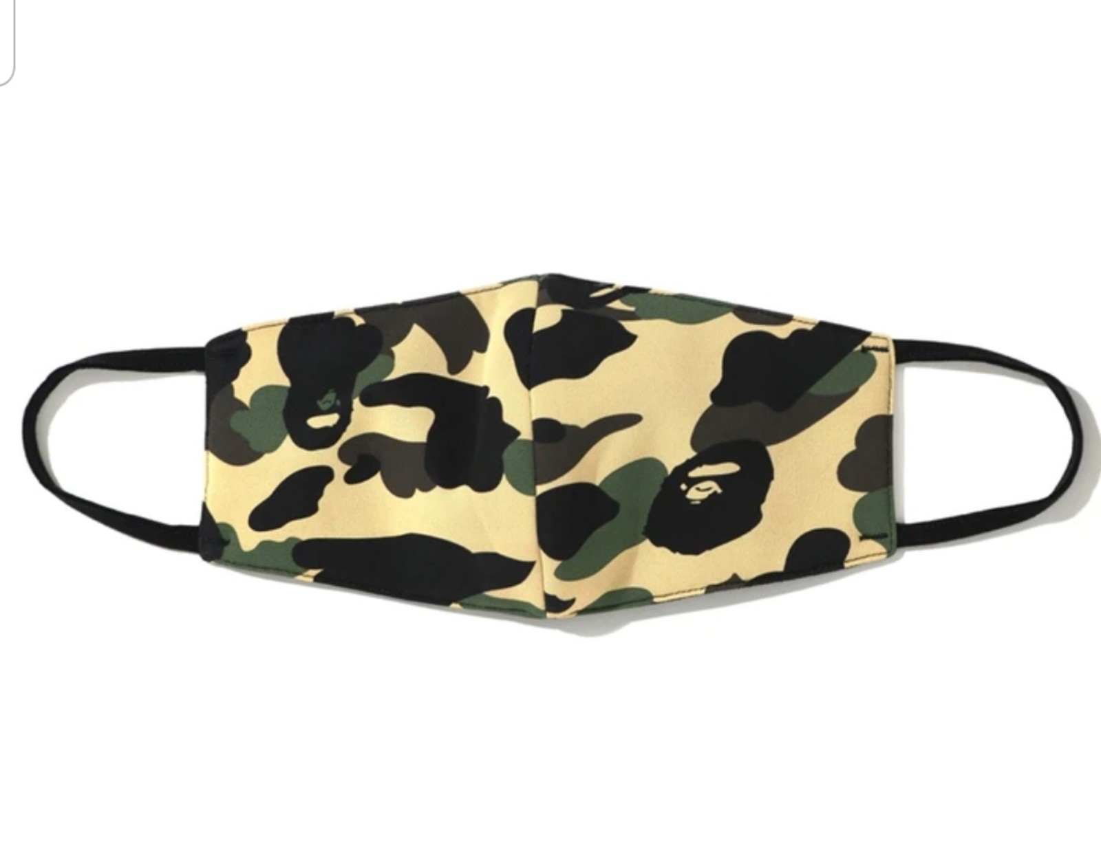 BAPE 1st Camo mask yellow w/ ape case