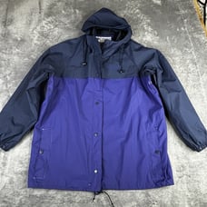 COLUMBIA SPORTSWEAR Rain Jacket Women's S Black Purple Hooded Snap Zip Vented