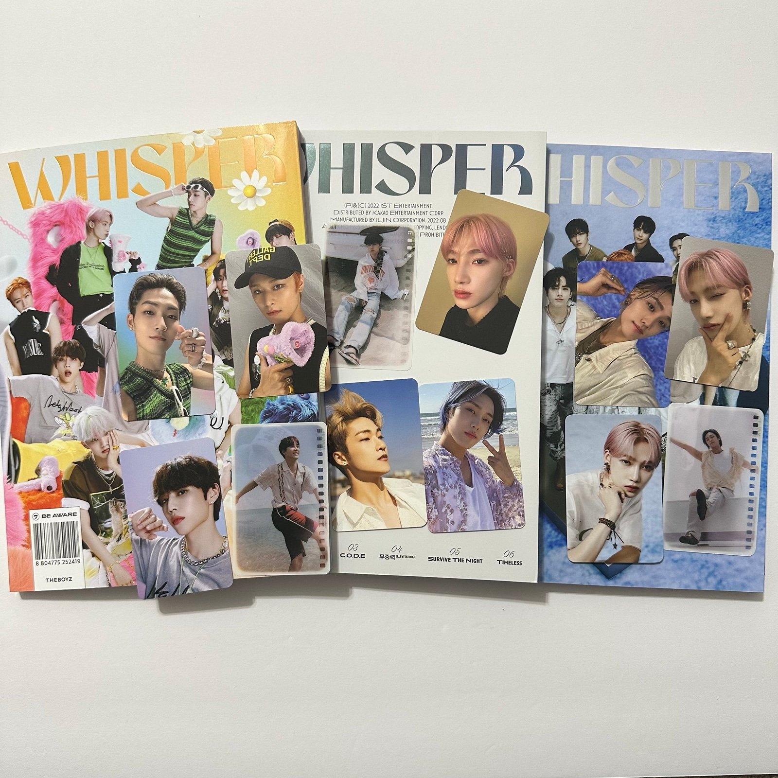 The Boyz Whisper album set of (3) - Sunwoo Kevin New Jacob Juyeon photocard