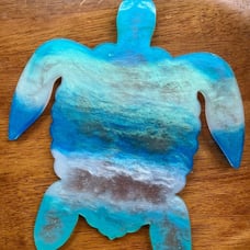 Sea Turtle Resin Charcuterie Board, Serving Board, Kitchen, Decoration, Sea Hom