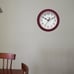 beautiful Wall Clock Simplicity Analog Round Home Office Clock Burgundy