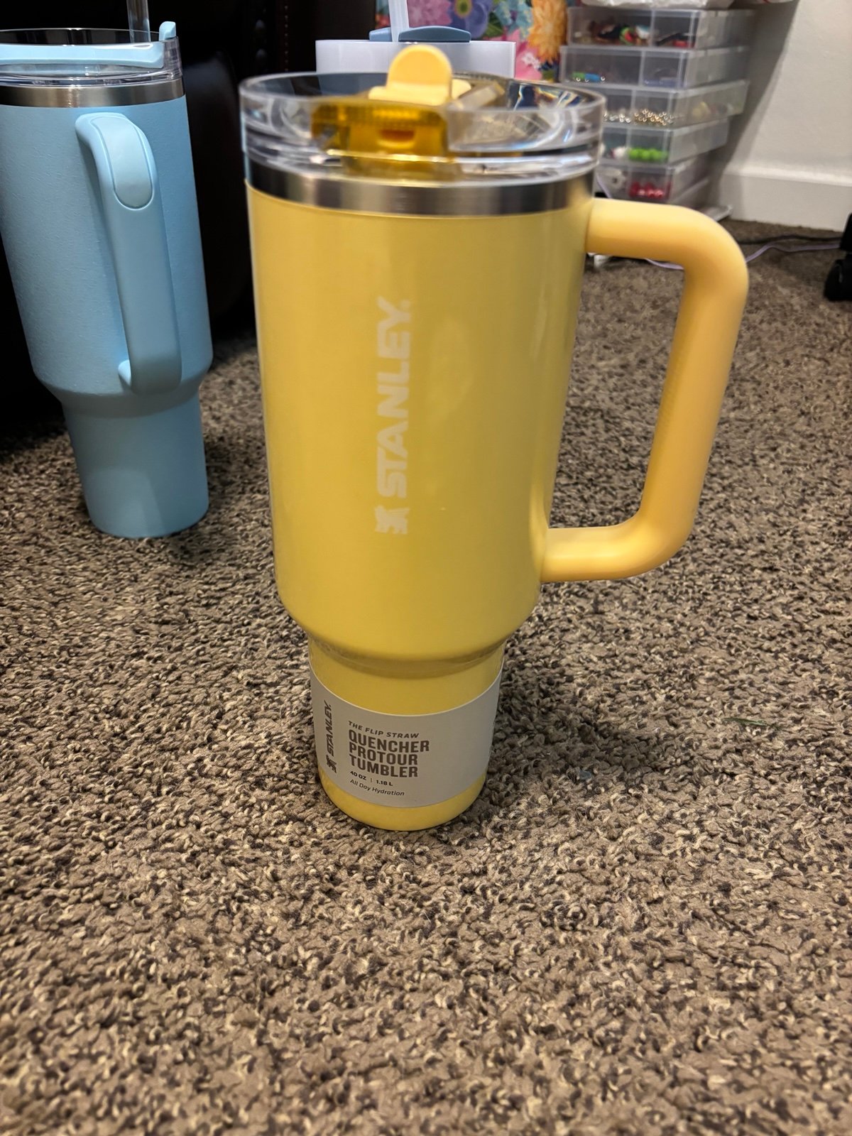 STANLEY QUENCHER PROTOUR FLIP STRAW TUMBLER, 40OZ- BUTTER GLOSS YELLOW