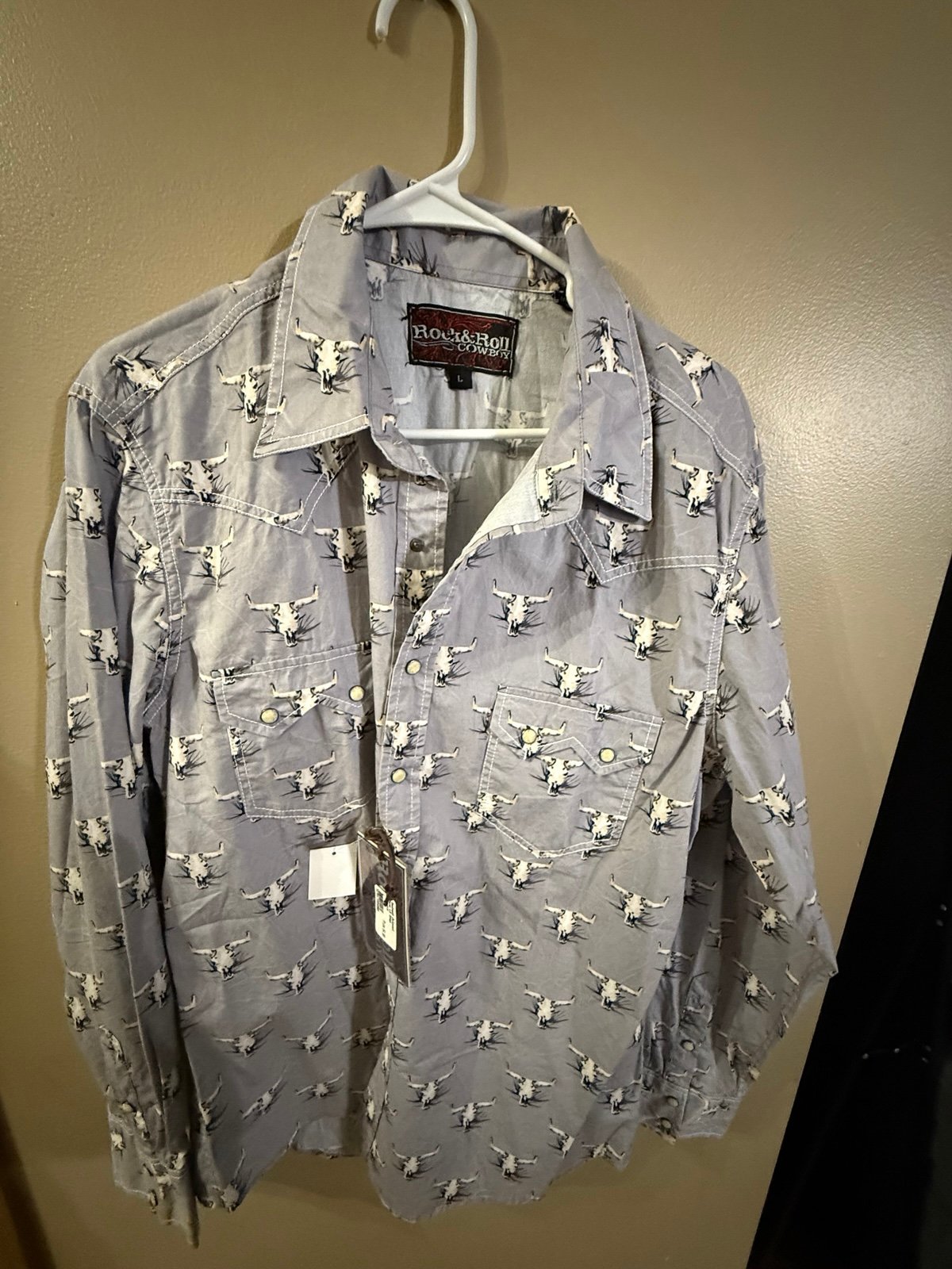 Rock & roll cowboy western snap shirt