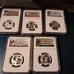2015-S SILVER QUARTER SET PF69 ULTRA CAMEO 5 COIN SET
