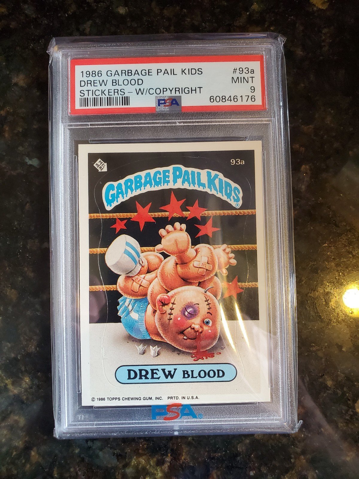 Garbage Pail Kids OS3 1986 Drew Blood PSA Graded GPK Original Series