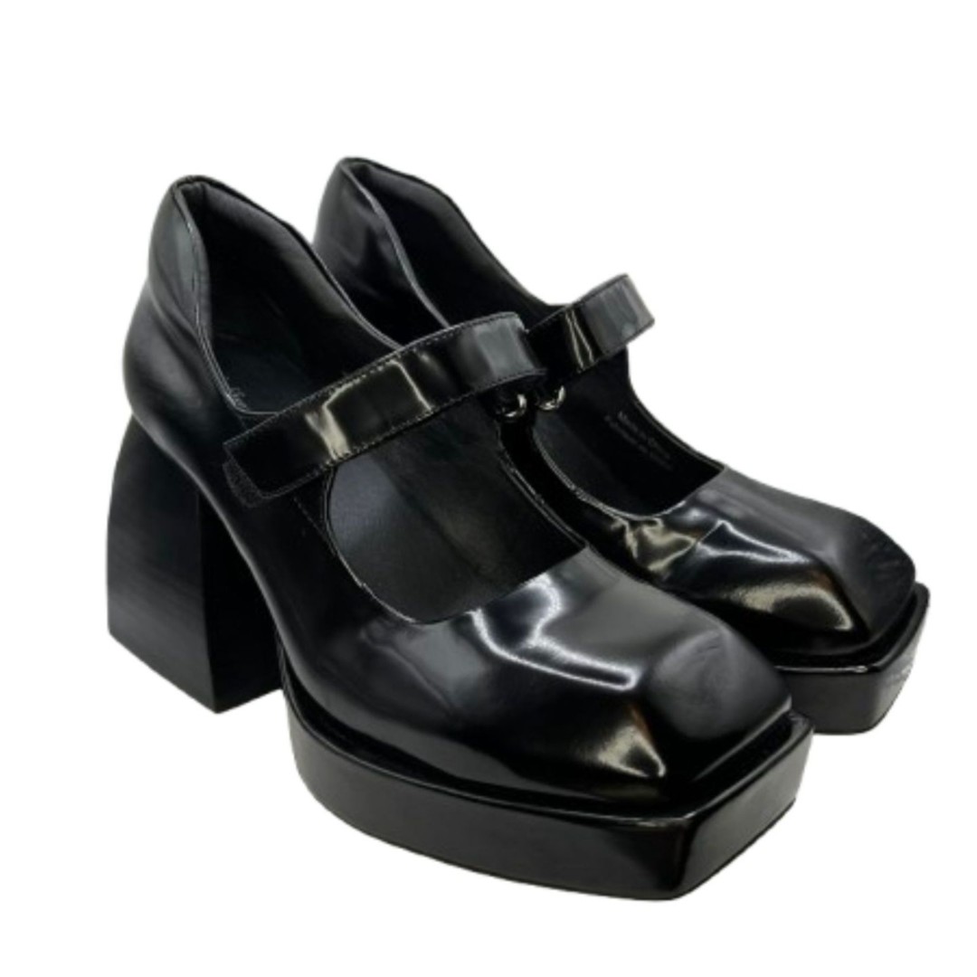 NWOB Jeffrey Campbell Reine Black Maryjane Platforms Size 7M