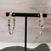 Sterling Silver 925 14K Gold Over Tanzanite Sapphire Hoop Earrings