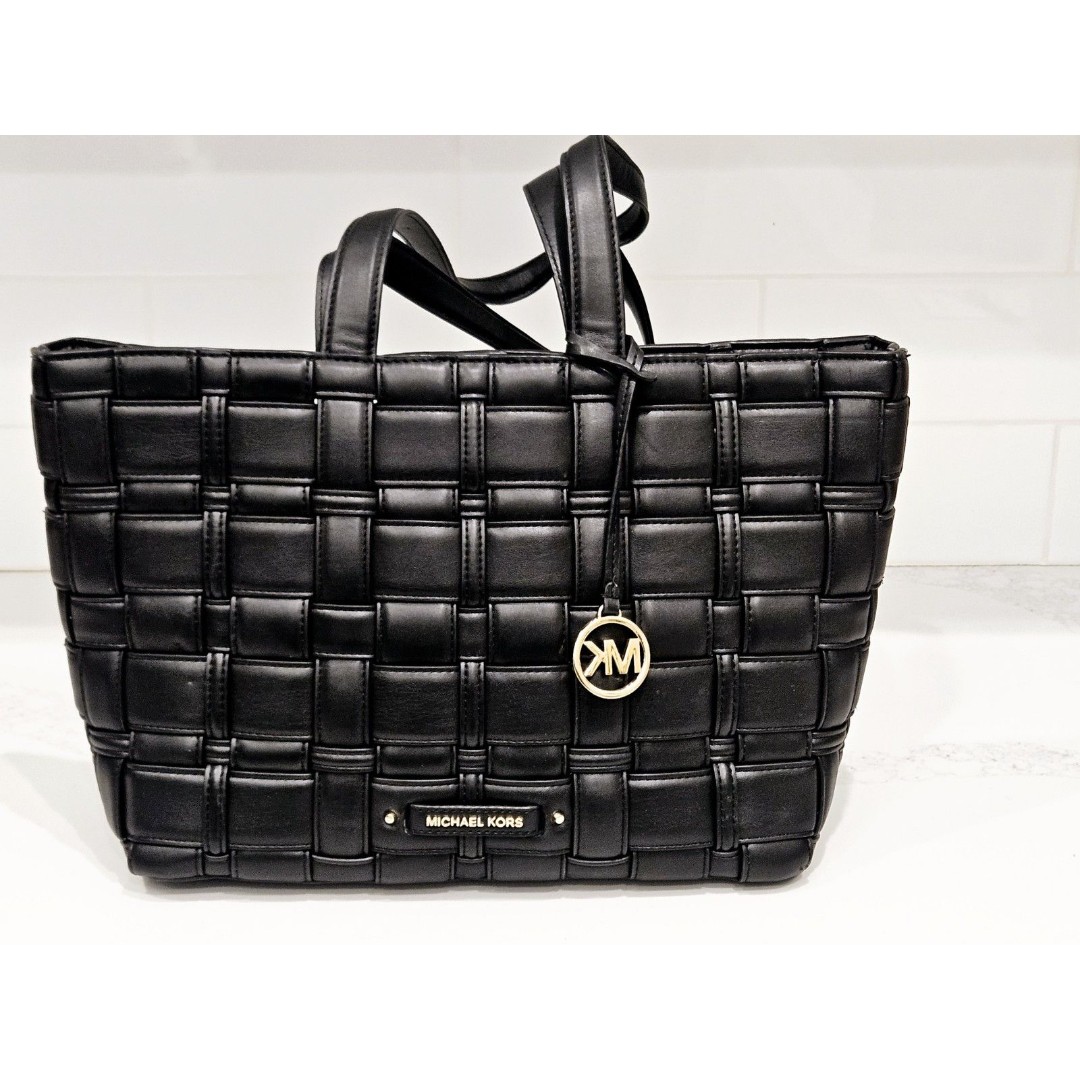 michael kors woven bag