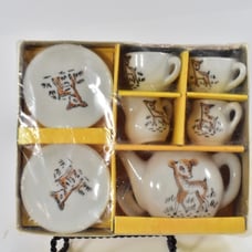MINATURES 1940'S BABY DEER CHINA CHILD'S TEA SET JAPAN RARE NIB