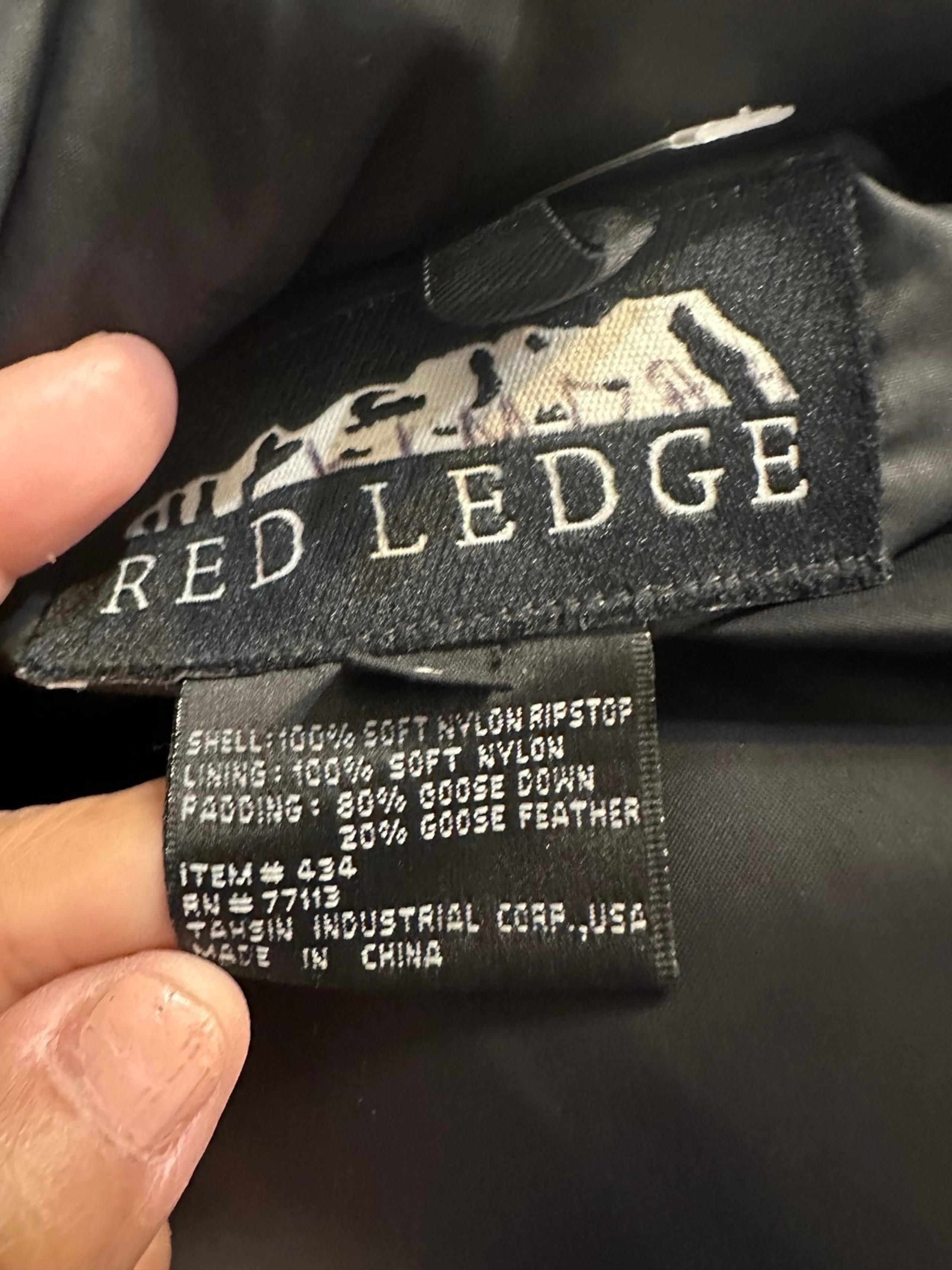 Red ledge goose down jacket