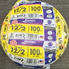 100ft 12/2 Solid Romex SIMpull CU 12-Gauge Romex New