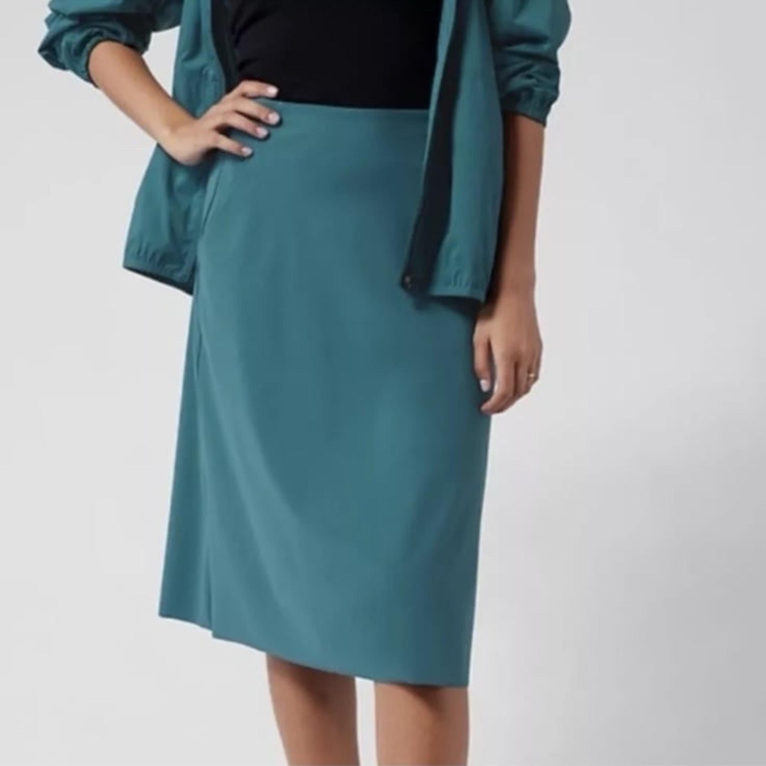 Athleta Cosmic Skirt Jupe Cosmic Real Teal Green Pockets Size XL