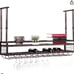 Hanging Wine Rack with Glass Holder & Shelf 47.2” (Bronze)