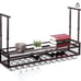 Hanging Wine Rack with Glass Holder & Shelf 47.2” (Bronze)