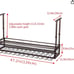 Hanging Wine Rack with Glass Holder & Shelf 47.2” (Bronze)