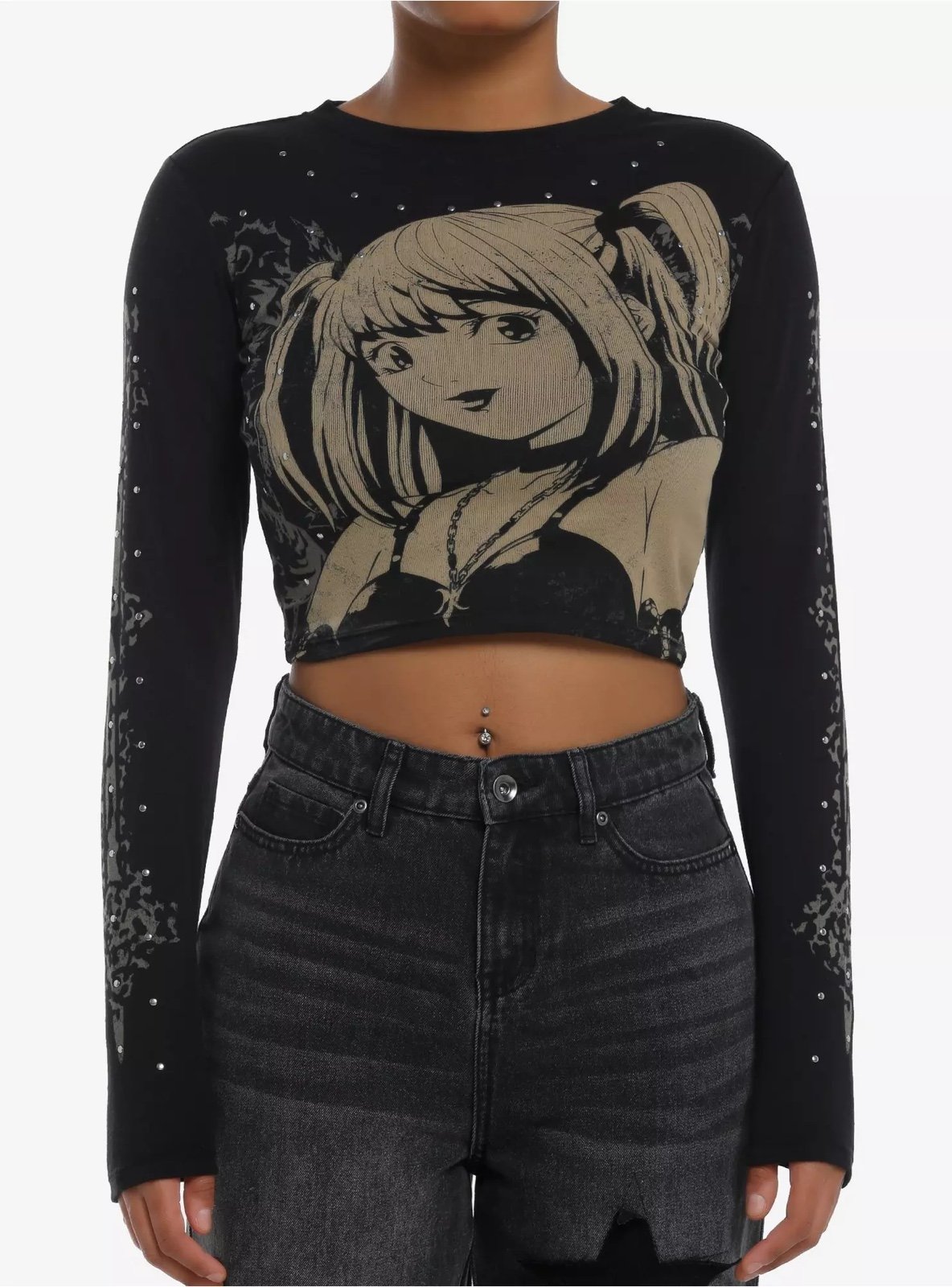 Death Note Misa Studded Long-Sleeve Top Hot Topic