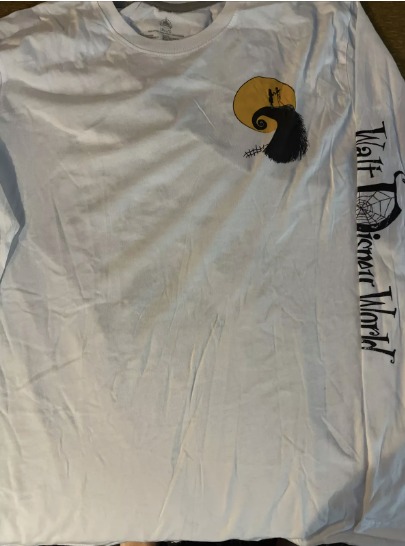 DISNEY World PARKS JACK & SALLY SIMPLY MEANT TO BE LONG SLEEVE SHIRT NWT Large