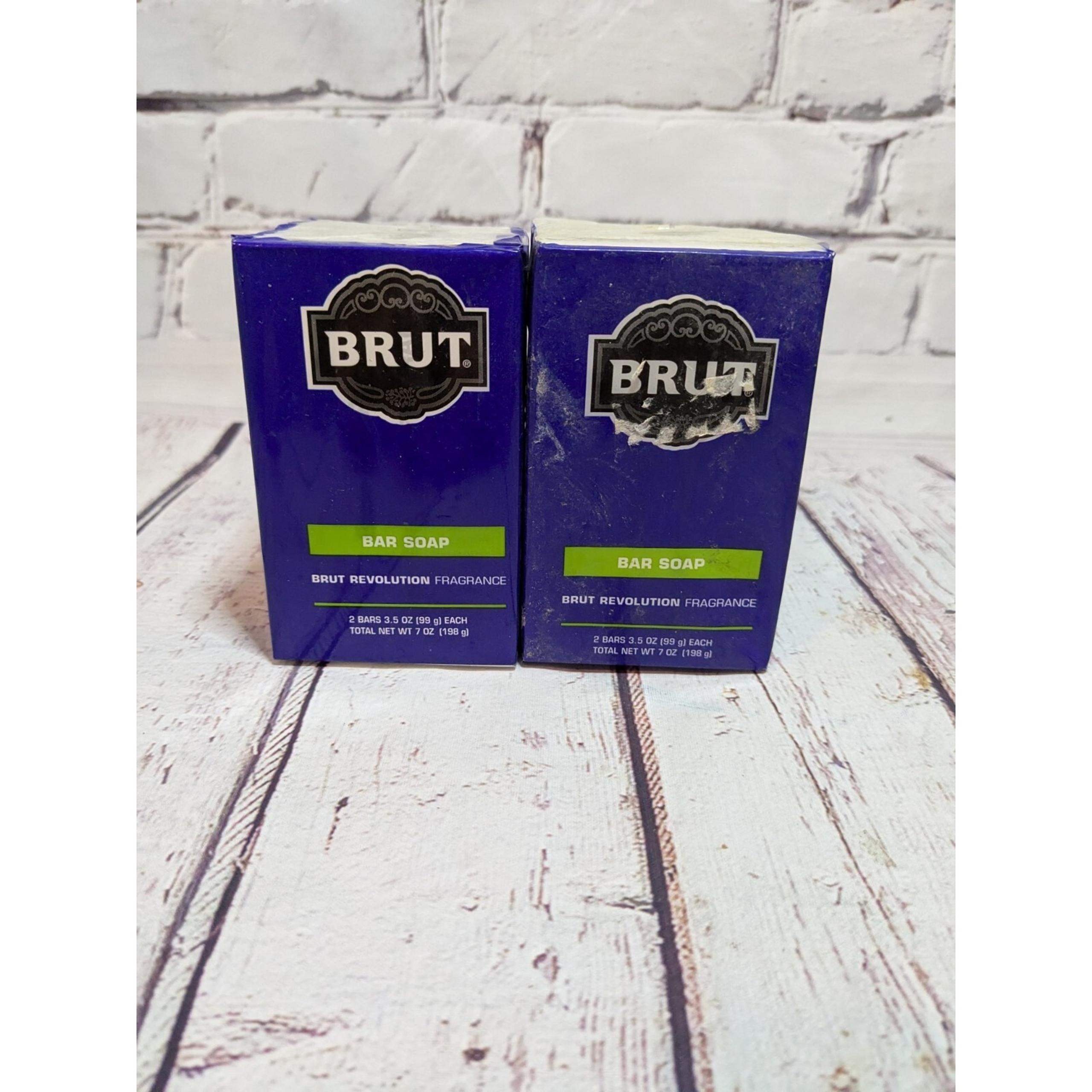 Brut Revolution Bar Soap 4 Bars 3.5 Oz. Each New Sealed