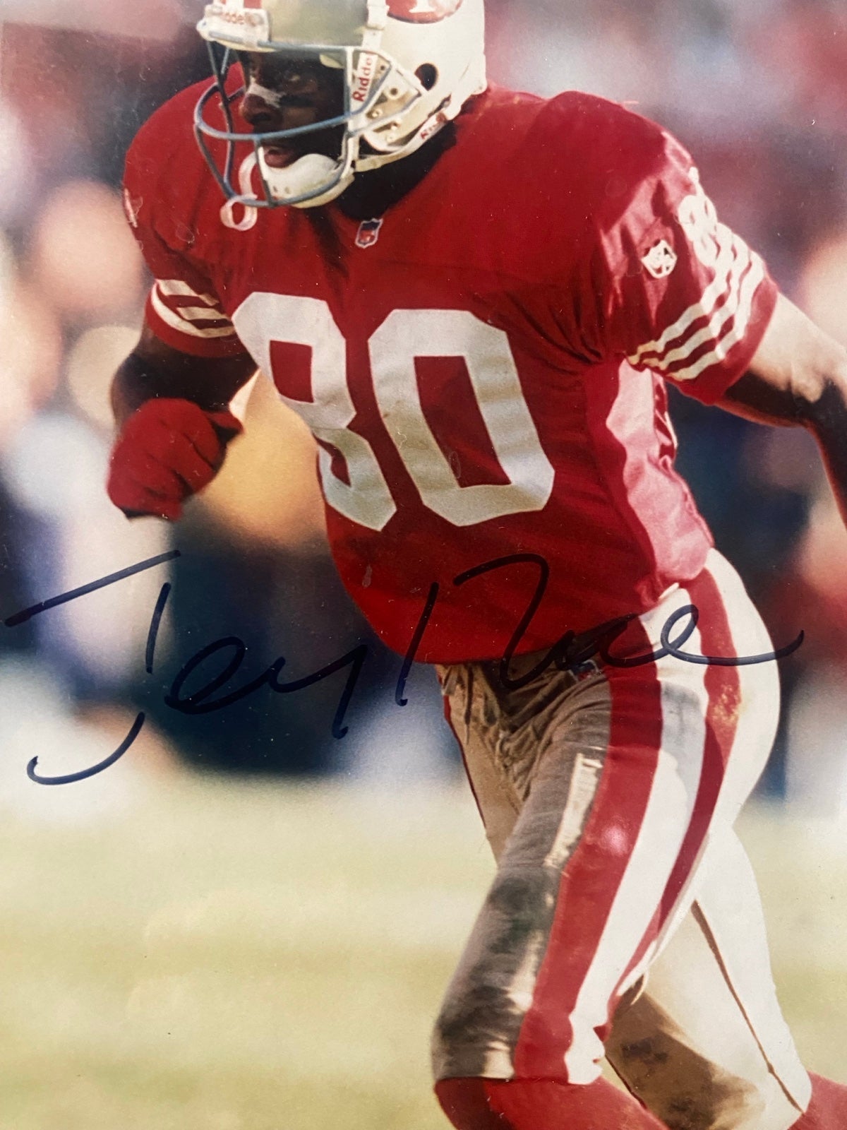 Autographed Jerry Rice 8x10 photo
