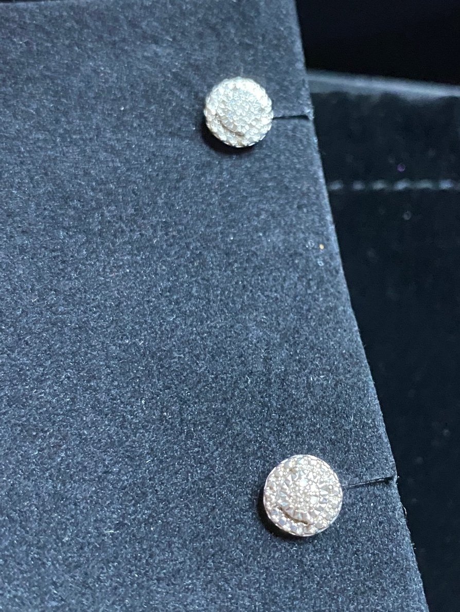 Kay jewelers new diamond round sterling silver earrings