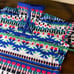 Columbia Powder Keg Fleece Pullover White Print Lapis Blue AM2206 Men’s Size XXL