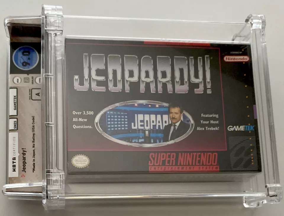 POP 1 VERY RARE SEALED SNES Jeopardy WATA 9.0 A NEW Super Nintendo, 1992