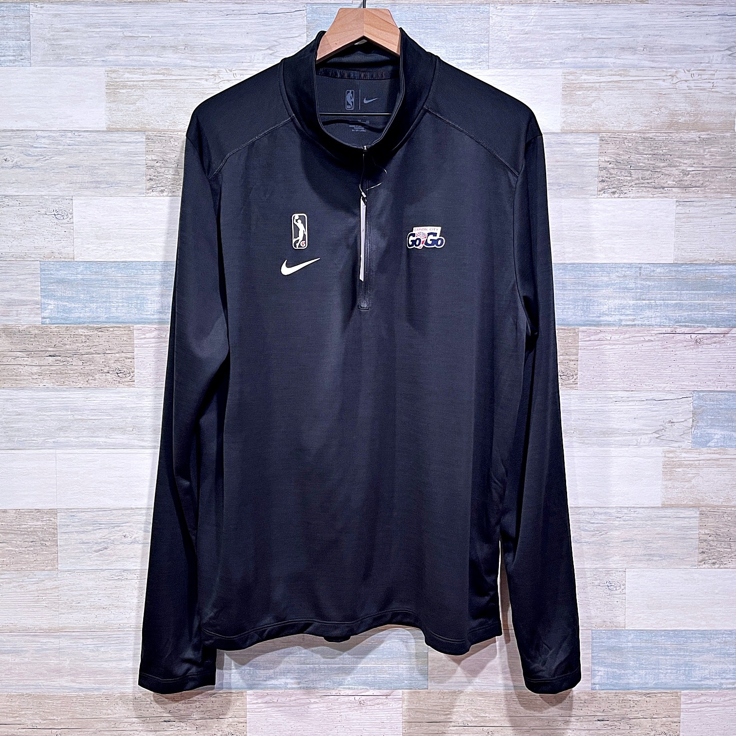 Capital City Go-Go NBA G League Nike Golf Dri Fit Pullover Black Mens XL