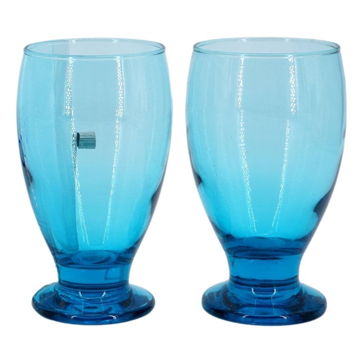 Cristar Water Wine Glass Goblet Lexington Sky Blue 5.25 12oz Set of 4 New