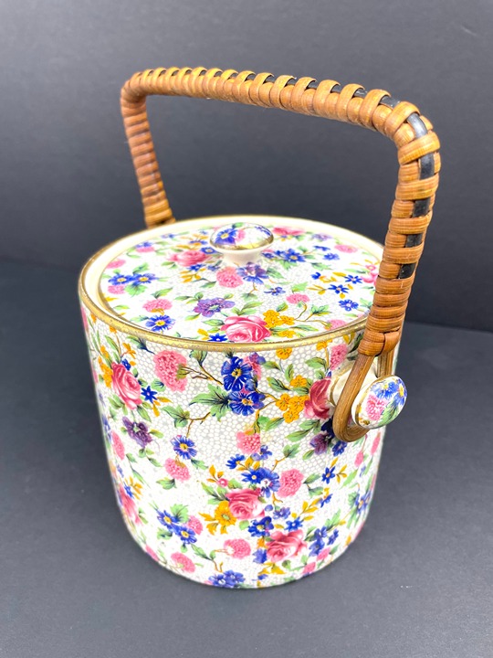 RARE VTG Royal Winton Grimwades Old English Chintz Biscuit Barrel Canister Jar
