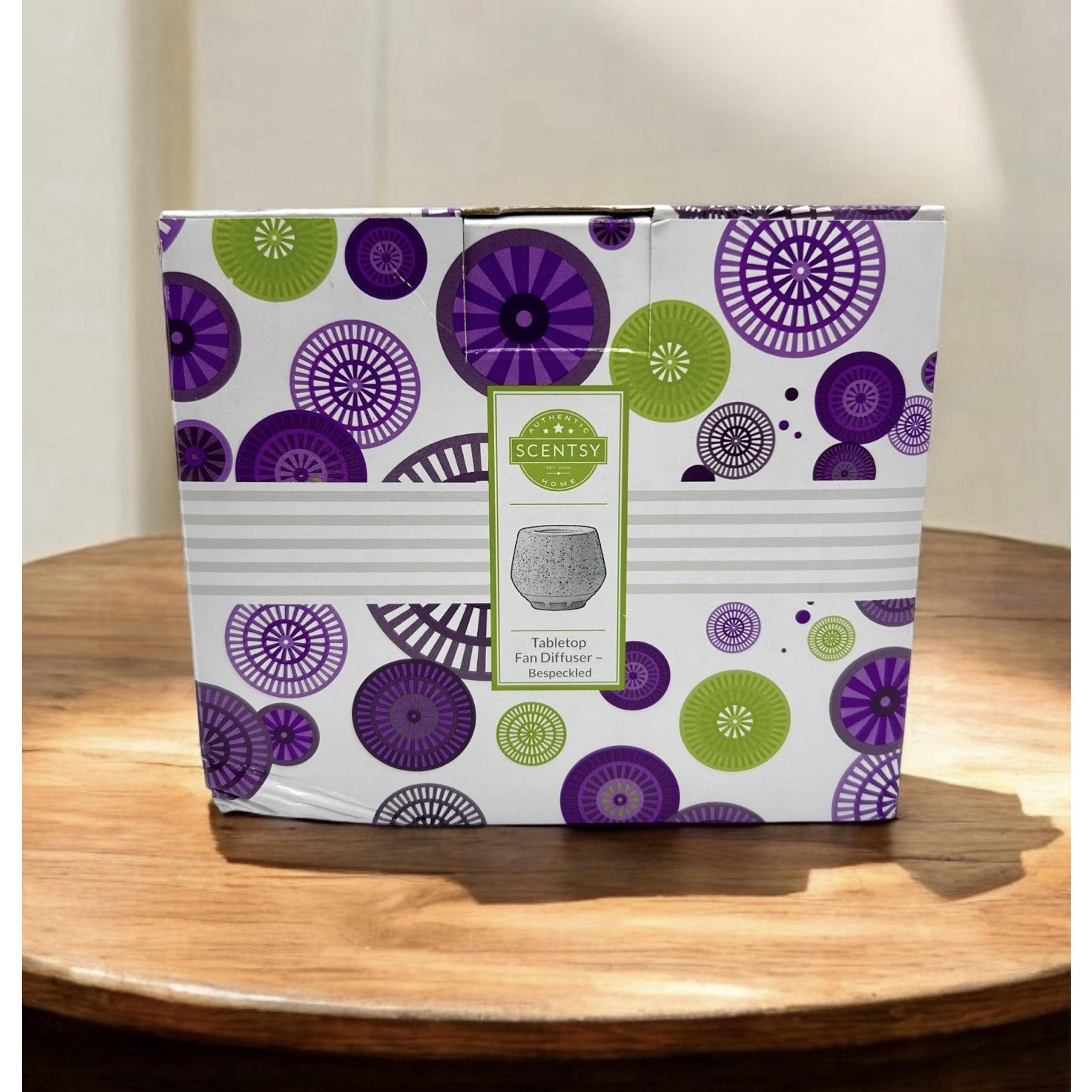 Brand New Scentsy Bespeckled Tabletop Fan Diffuser Retired NIB