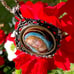 RARE Vintage Sterling/14K Enamel Virgin Mary Necklace