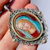 RARE Vintage Sterling/14K Enamel Virgin Mary Necklace