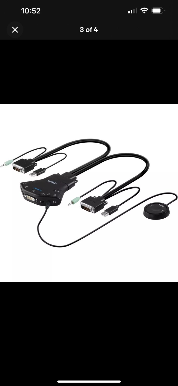 Belkin Secure 2-Ports Flip DVI-D KVM With Audio PP 3.0 F1DN102F-3