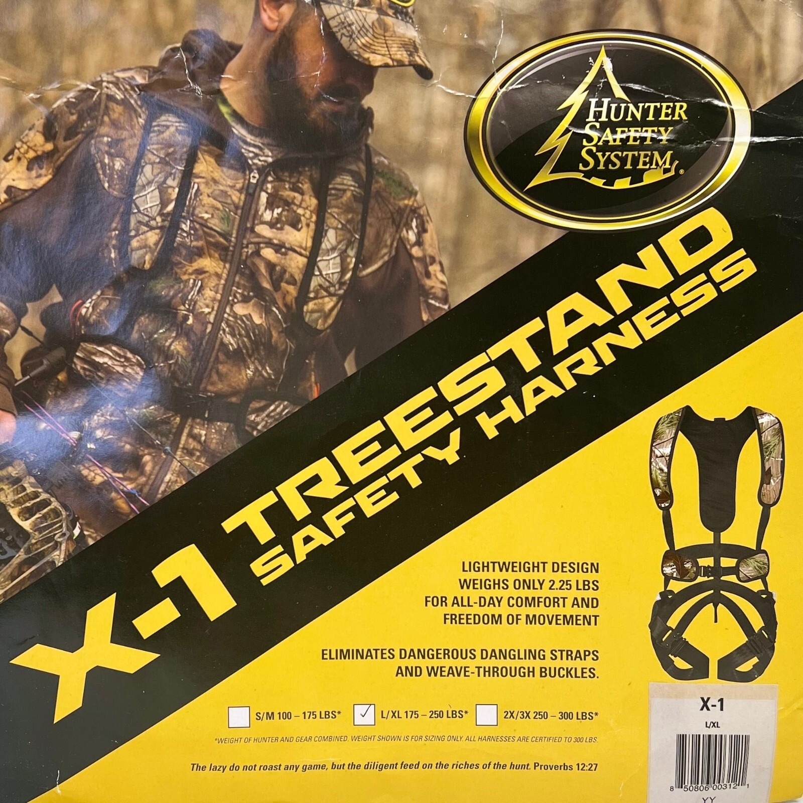 Hunter Safety System X-1 Bowhunting L / XL Treestand Safety Harness Bow Hunting