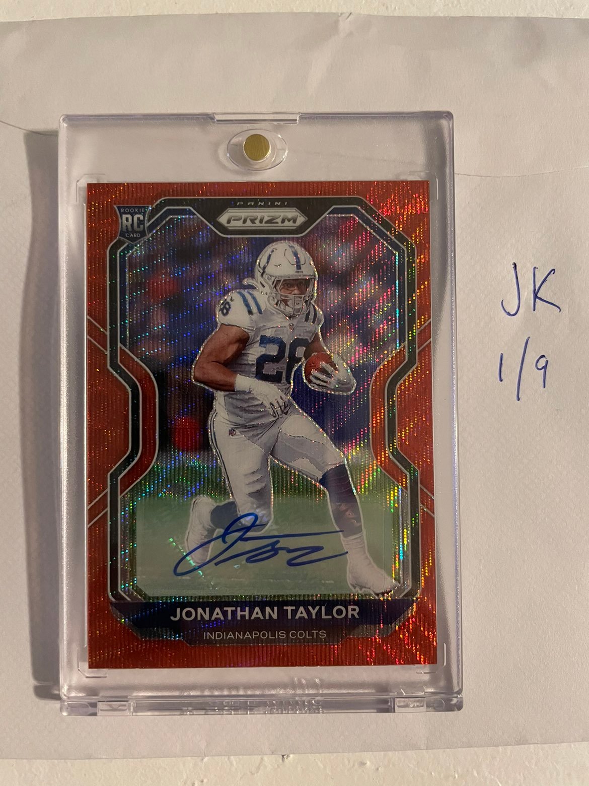 Jonathan Taylor Panini Prizm Red Wave Auto /149