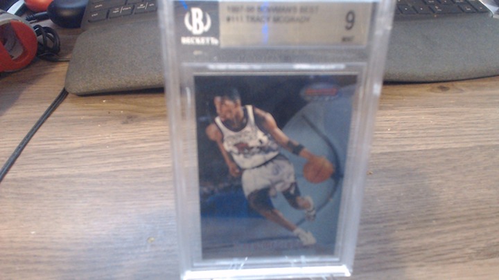 BGS 9 Tracy McGrady Bowmans Best Rookie Card NBA Basketball Toronto Raptors RC