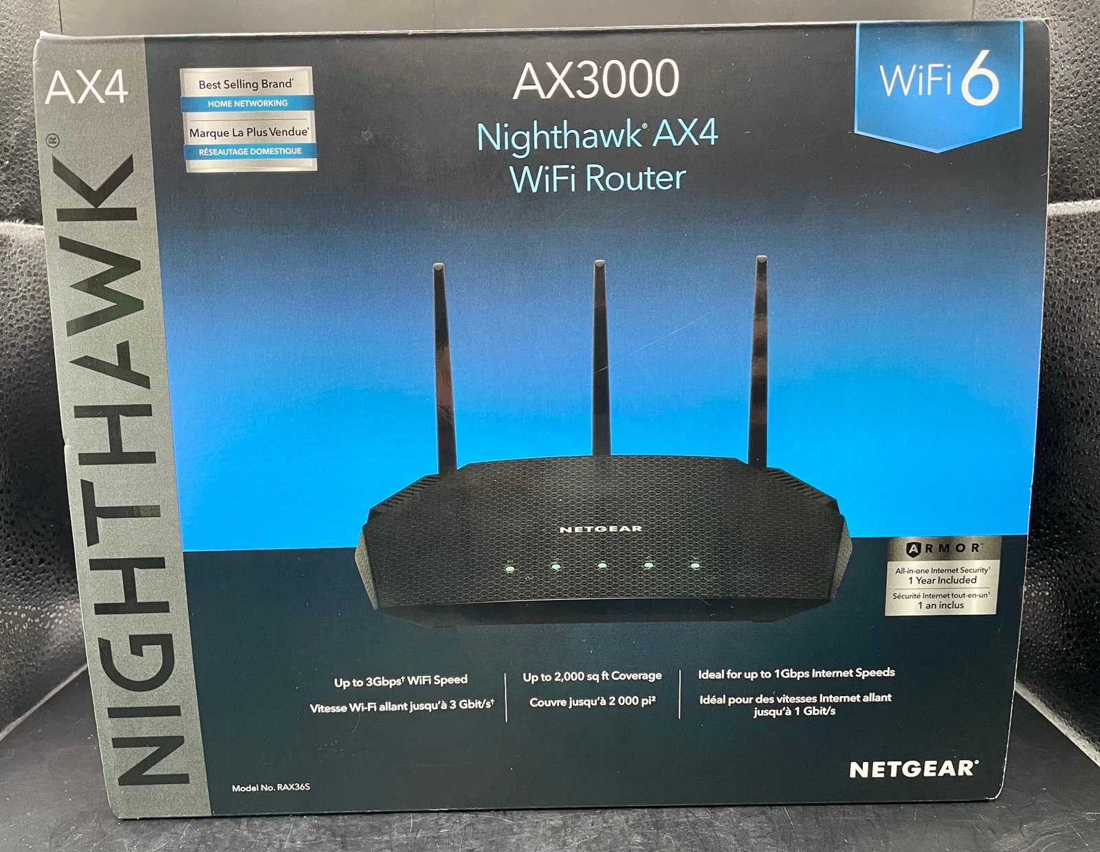 Netgear Nighthawk AX3000 AX4 Dual-Band WiFi 6 Router RAX36S-100PAS NEW