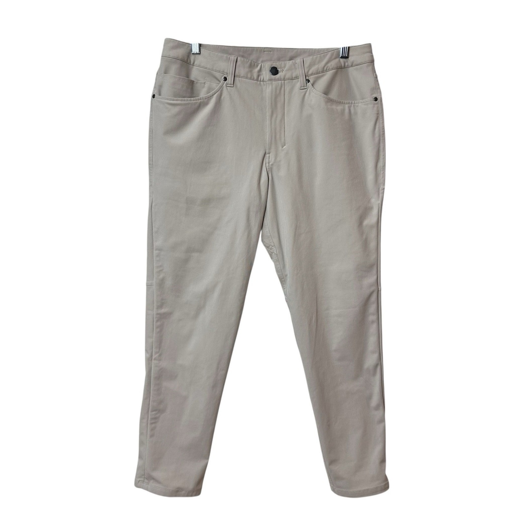 Lululemon Pants Mens 32x29 Beige Tan ABC Slim-Fit Trouser Warpstreme Straight