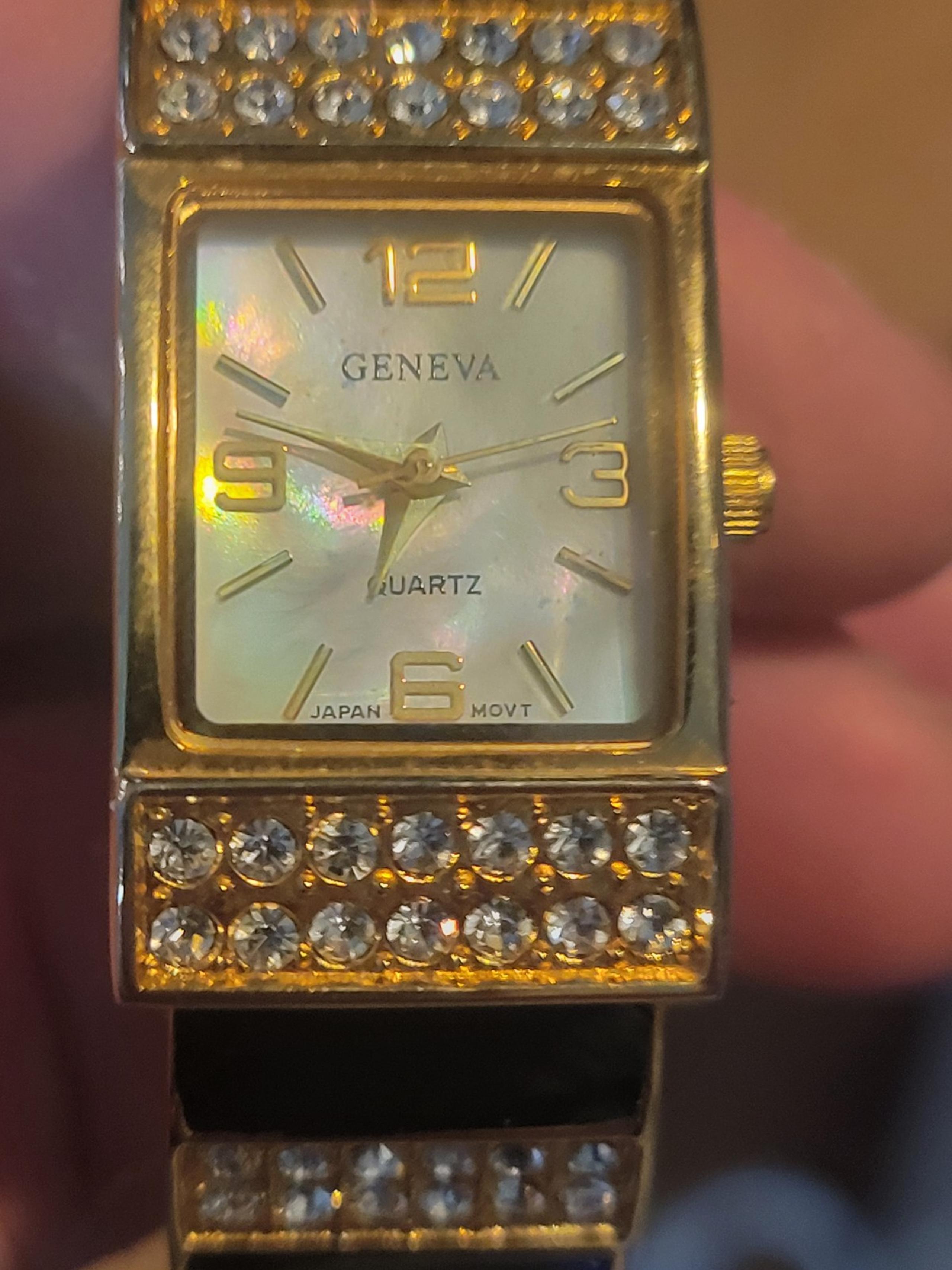 Geneva ladies cuff watch