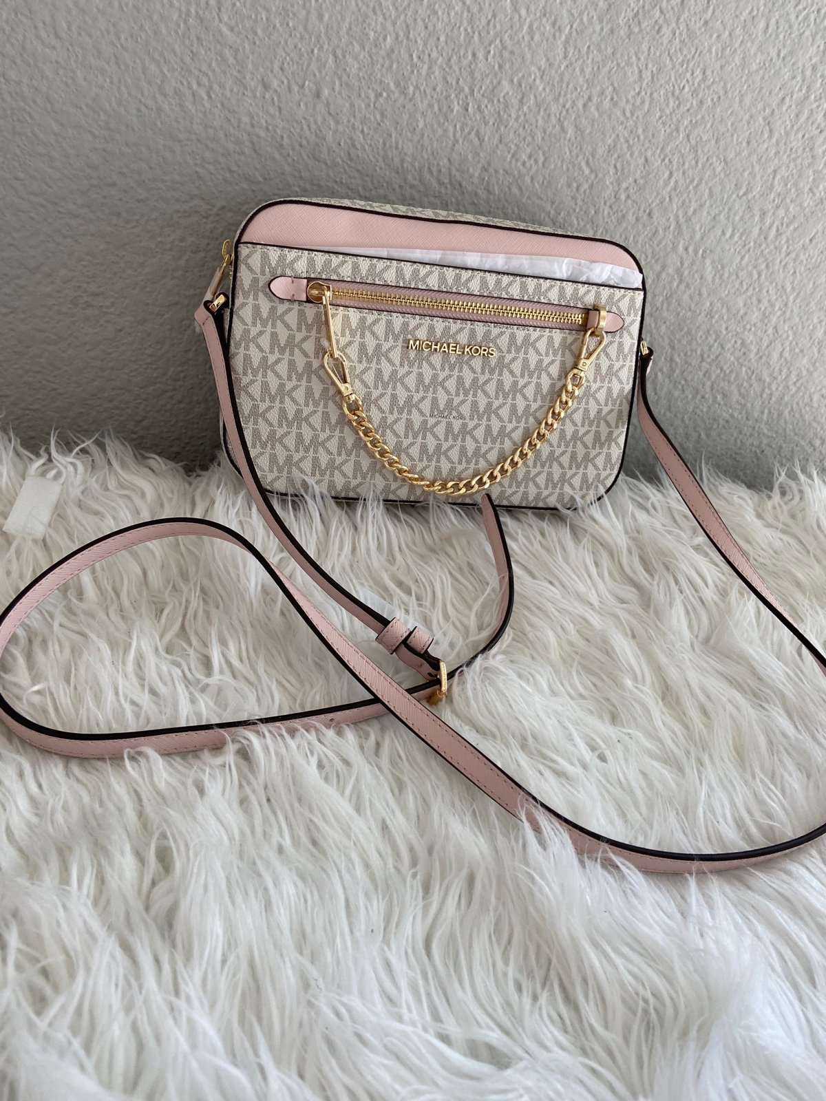Michael Kors Chain EW Powder Blush Crossbody