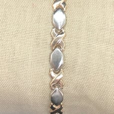 10K Two Tone Gold Love Bracelet