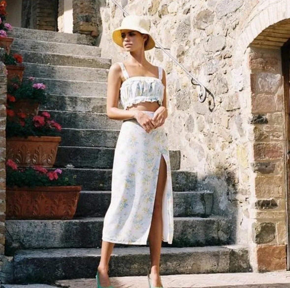 With Jean Avena Top and Leona Skirt Set XS/S