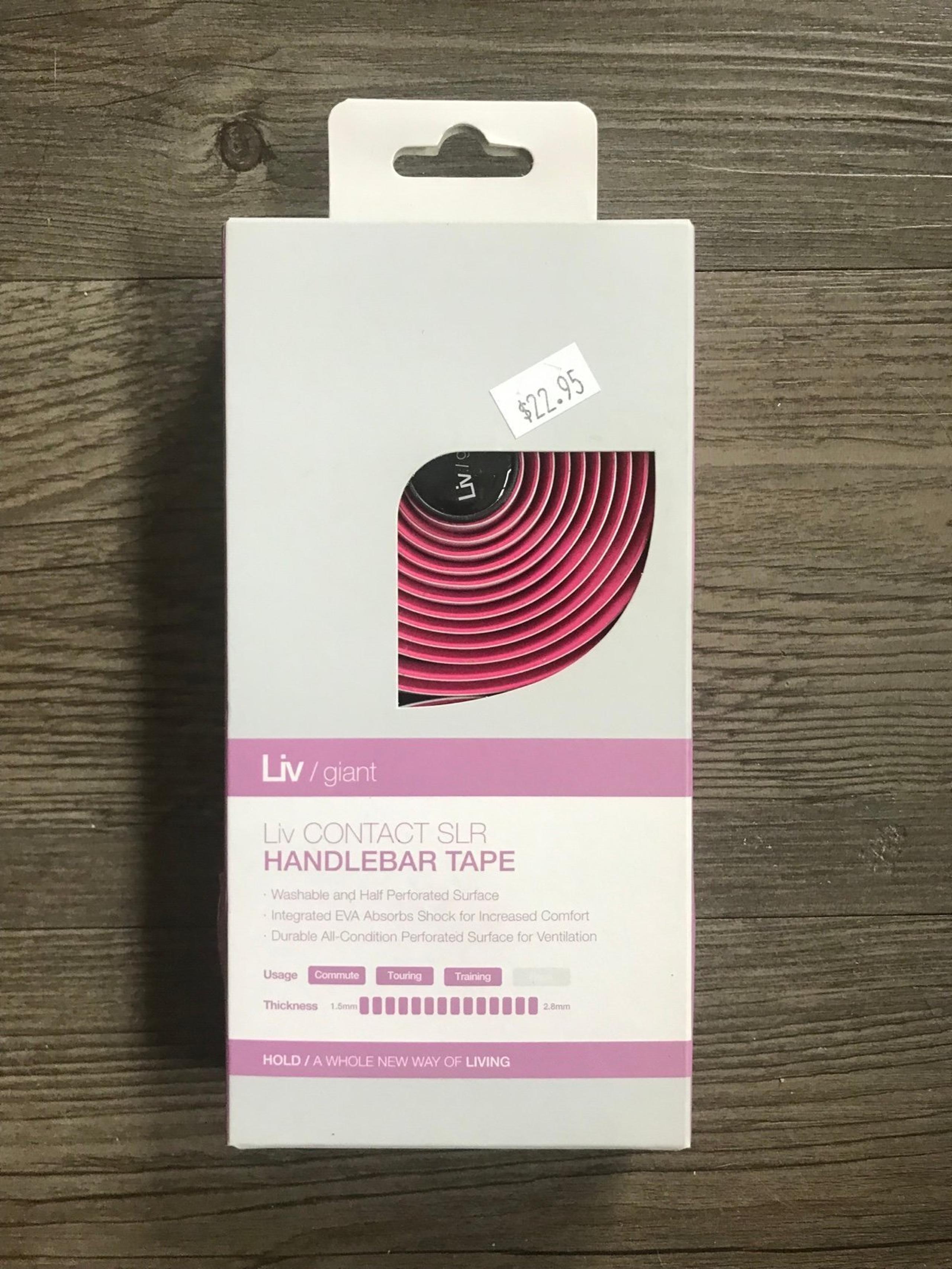 NIB Giant / Liv Bicycle Handlebar Tape - White w/ Pink Accents