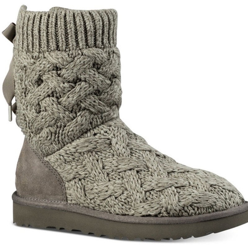 Ugg Isla Gray Bow Boots size 7