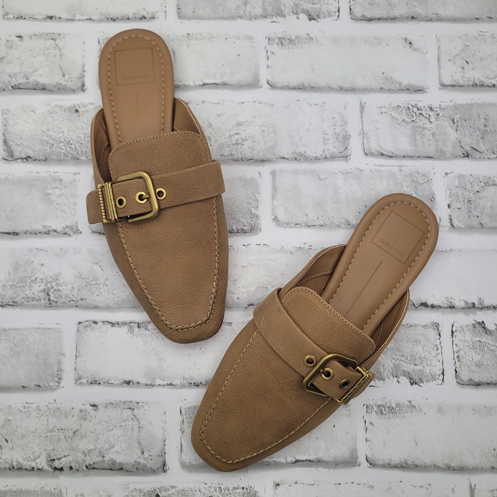 Dolce Vita Santel Mules from Anthropologie Tan Slip On Size 7