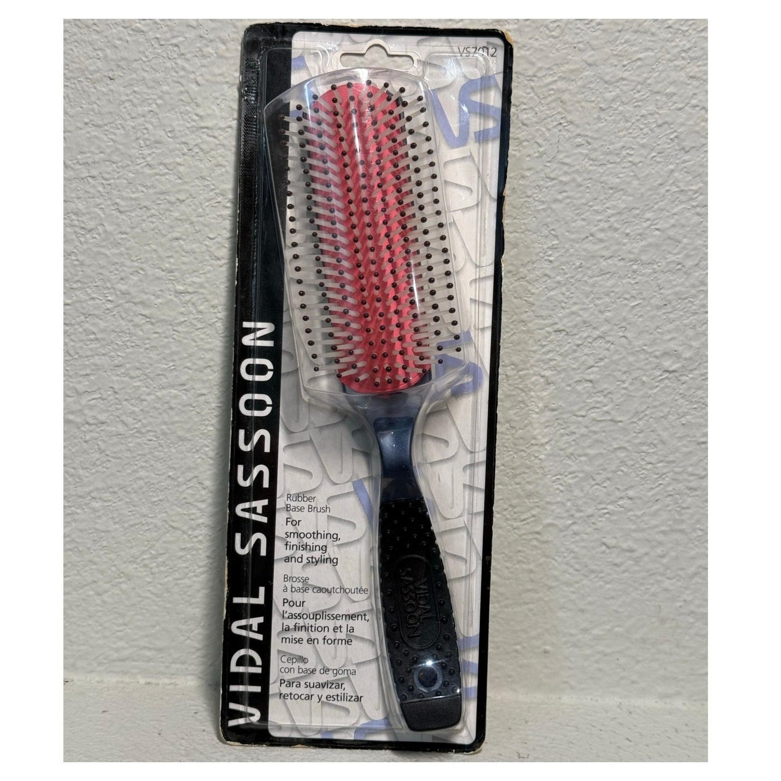 Vintage Vidal Sassoon Hair Brush Rubber Base Blue Model 7012 Discontinued Sealed