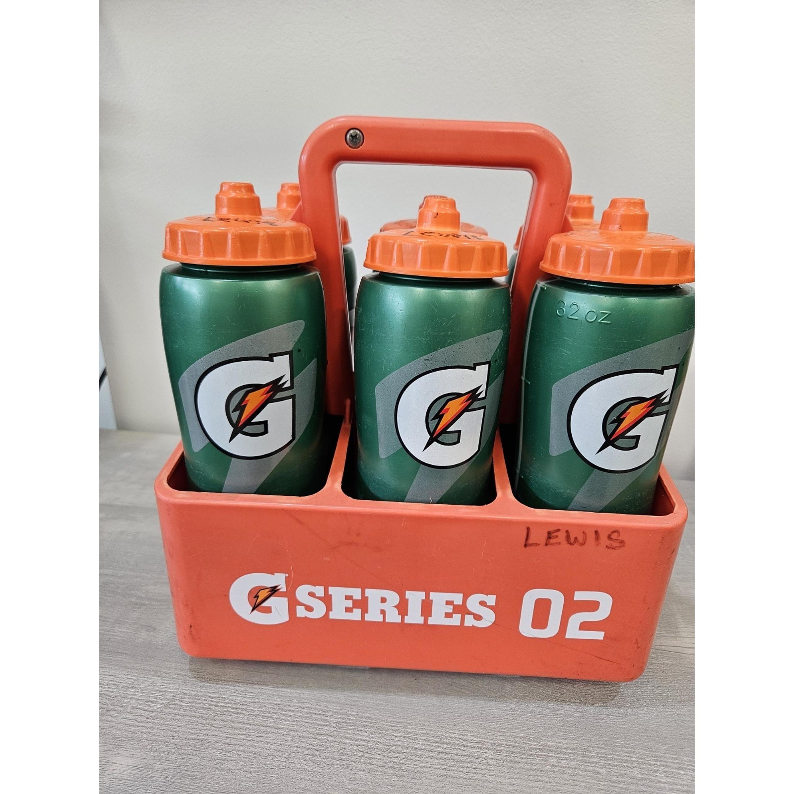 GATORADE G Series 02 Sport Squeeze Bottle Carrier Holder (Orange) + 6 G2 Bottles
