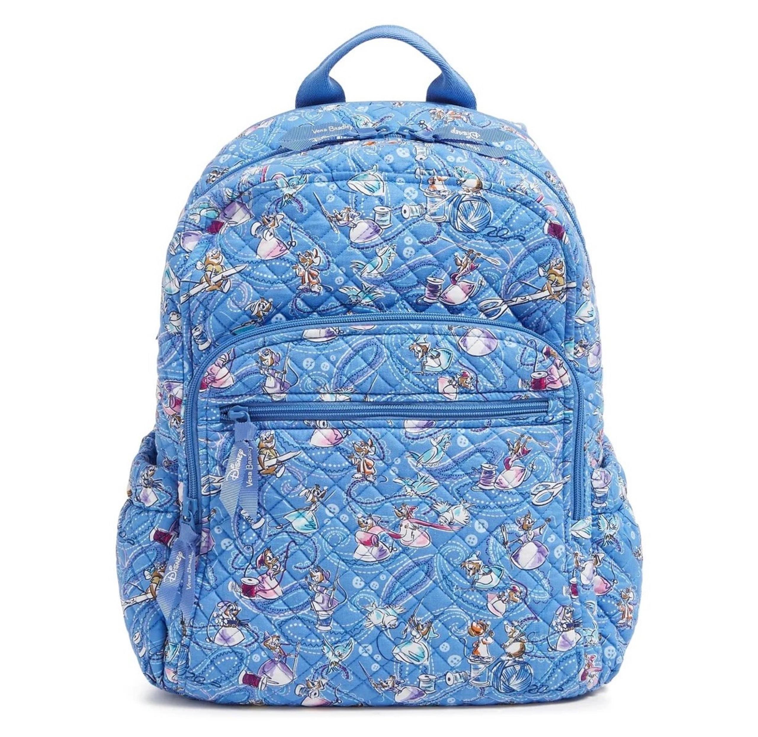 Disney Vera Bradley Campus Backpack - Cinderella Paisley Friends Brand New
