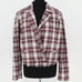 Free People Plaid Flannel Double Breasted Jacket