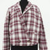 Free People Plaid Flannel Double Breasted Jacket